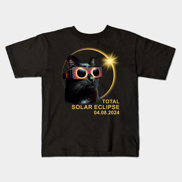 Total Solar Eclipse 2024 Kids T-Shirt by Emma Creation